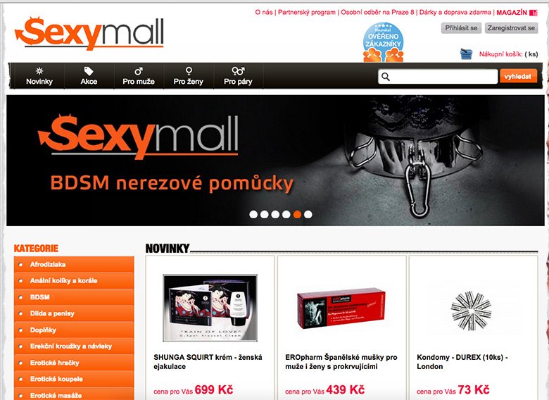 Velký Sexymall.cz v uživatelské recenzi